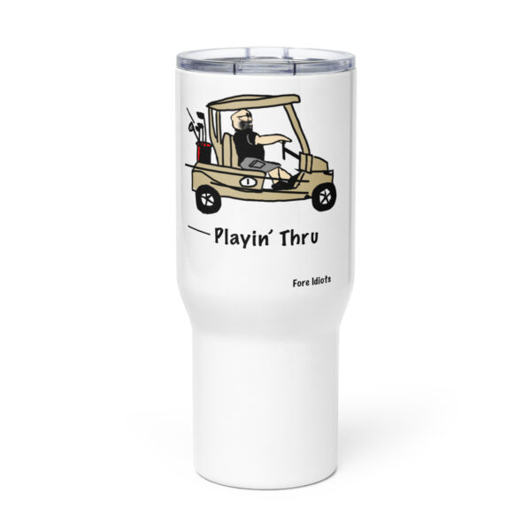 Travel mug with a handle