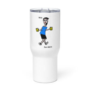 Travel mug with a handle