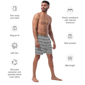 All-Over Print Recycled Swim Trunks